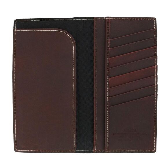 CTM Western Themed Leather Embossed Horse Checkbook Cover - Picture 2 of 3